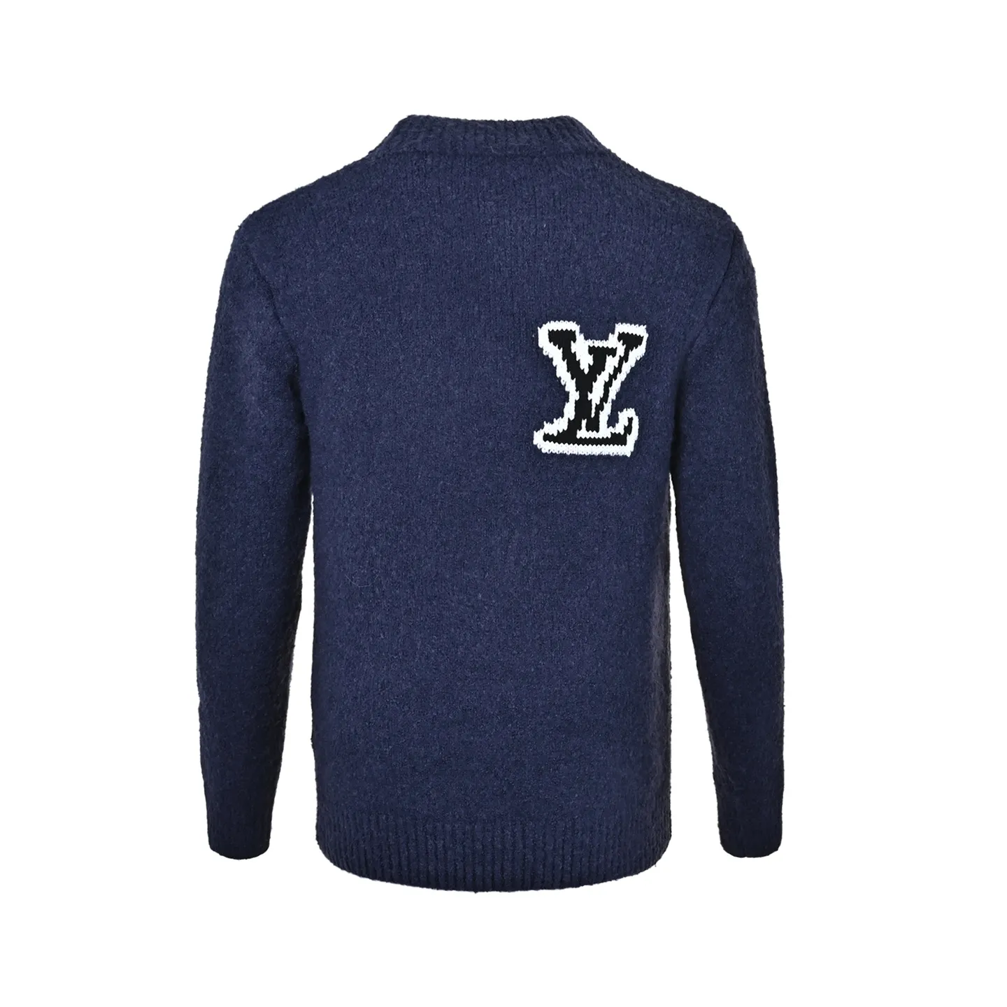 Louis Vuitton front and rear logo jacquard sweater